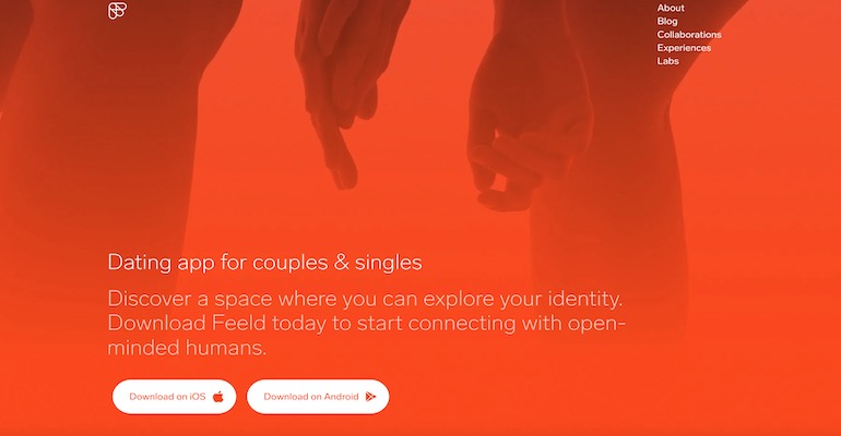 feeld homepage screenshot