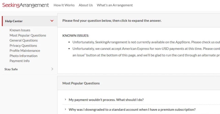faq and answers of seeking.com